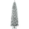 9 ft. Acacia Flocked Slim Tree Slim|Unlit
