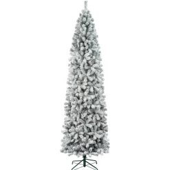 9 ft. Acacia Flocked Slim Tree Slim|Unlit