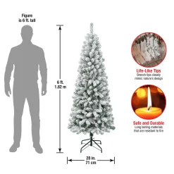 Hot 6 ft. Acacia Medium Flocked Tree Medium|Unlit