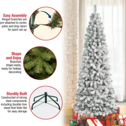 7.5 ft. Acacia Medium Flocked Tree Medium|Unlit