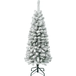 New 4.5 ft. Acacia Pencil Slim Flocked Tree Pencil Slim|Unlit