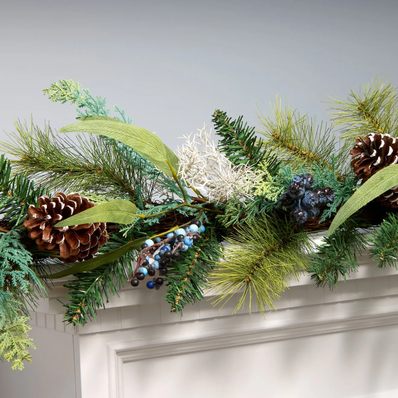 Online 6 ft. Blueberry Fields Garland 3-6 Feet Christmas Garlands