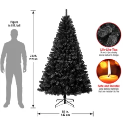 Discount 7.5 ft. Color Pop Black Tree Full|Unlit