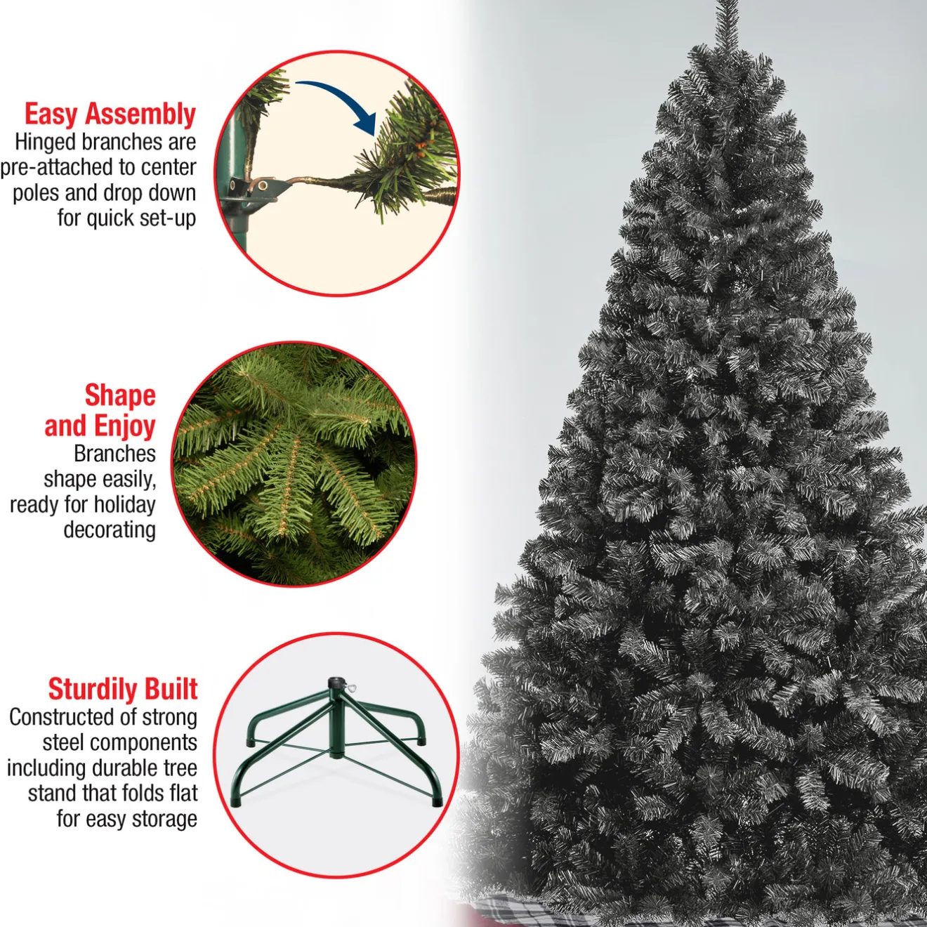 Discount 7.5 ft. Color Pop Black Tree Full|Unlit