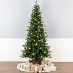 Outlet 6 ft. Duxbury Slim Tree with Dual Color LED Lights Slim|6 To 6.5 Feet
