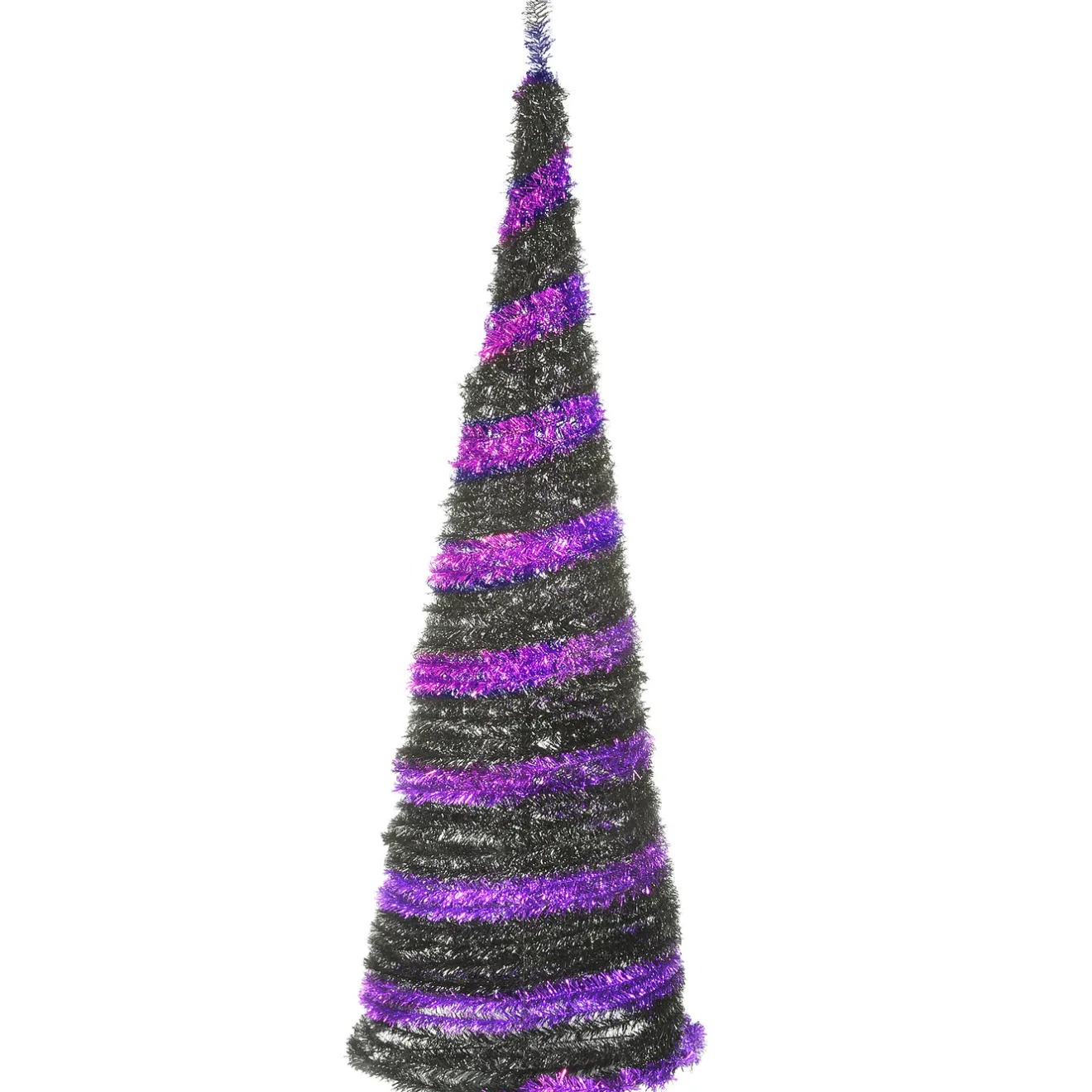 Outlet 7.5 ft. Halloween Pre-Lit Black Tree with LED Lights Trees