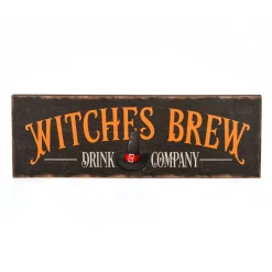 Outlet 2 ft. Halloween Witches Brew Drink Company Hanging Wall Decoration Sign Decorations
