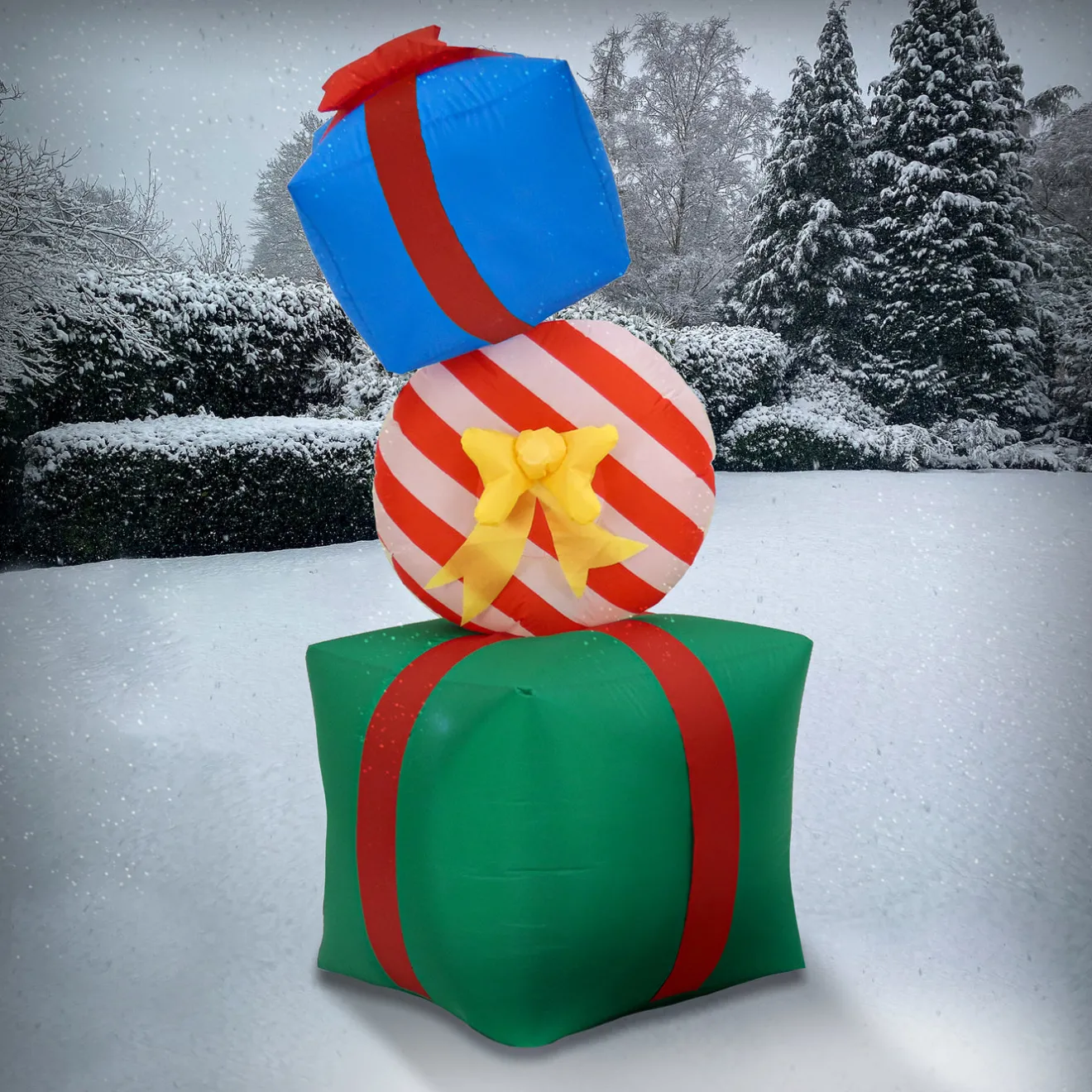 New 6 ft. Inflatable Blow Up Giftbox Combination Inflatable Decorations