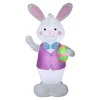 Outlet 7 ft. Inflatable Easter Bunny with Egg Decoration Inflatable Decorations