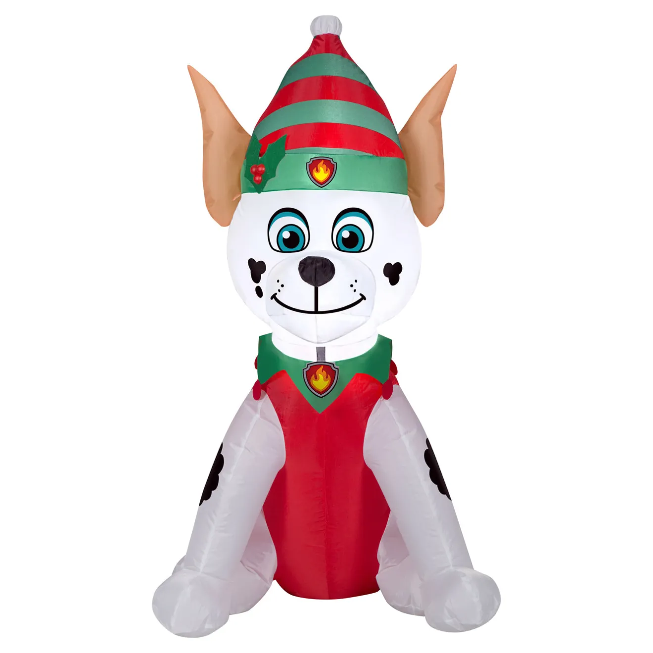 Hot 3.5 ft. Inflatable Elf Paw Patrol Marshall Dalmatian with LED Lights Inflatable Decorations