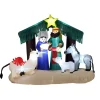 Outlet 6.5 ft Inflatable Nativity Scene with LED Lights Inflatable Decorations