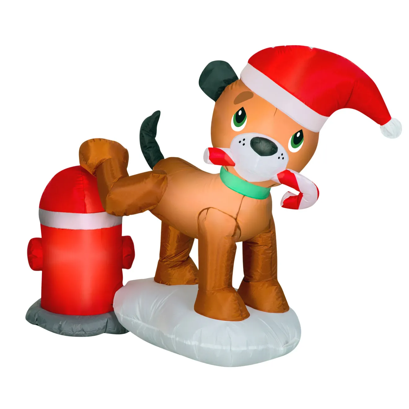 Online 4 ft. Inflatable Puppy Dog and Fire Hydrant with LED Lights Inflatable Decorations