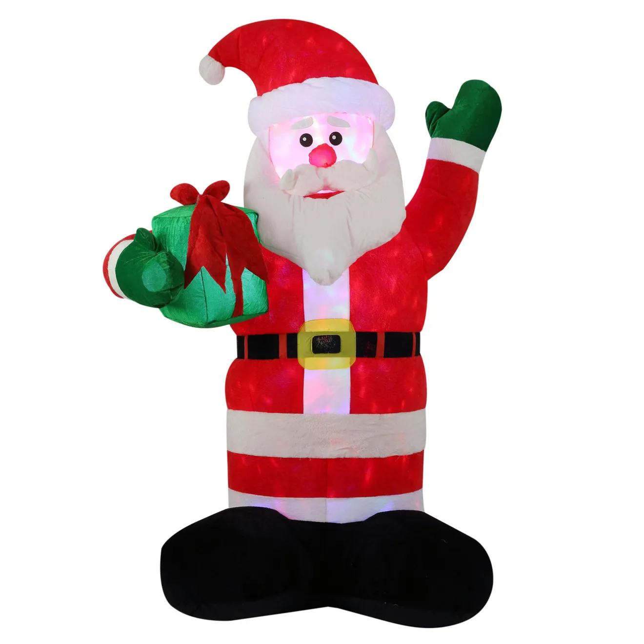 Sale 8 ft. Inflatable Santa with Gift with LED Lights Inflatable Decorations
