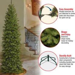 Sale 9 ft. North Valley Spruce Pencil Slim Tree Pencil Slim|Unlit