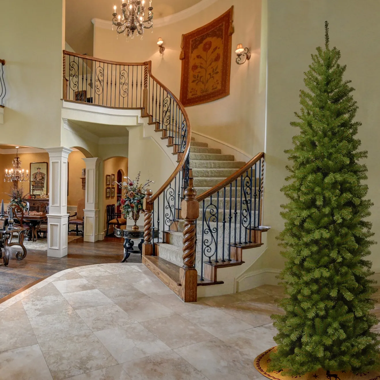 Sale 9 ft. North Valley Spruce Pencil Slim Tree Pencil Slim|Unlit