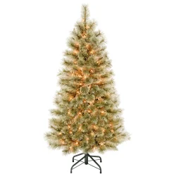 Clearance 4.5 ft. Pre-Lit Arcadia Pine Cashmere Tree with Clear Lights Full|Pre-Lit