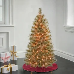 Clearance 4.5 ft. Pre-Lit Arcadia Pine Cashmere Tree with Clear Lights Full|Pre-Lit