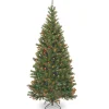 Outlet 6 ft. Pre-Lit Aspen Spruce Slim Tree with Multicolor Lights Slim|Pre-Lit