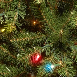 Online 7.5 ft. Pre-Lit Aspen Spruce Slim Tree with Multicolor Lights Slim|Pre-Lit