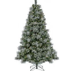 Sale 7.5 ft. Pre-Lit Bryson Pine Tree with LED Lights Pre-Lit|Full