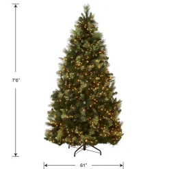 Sale 7.5 ft. Pre-Lit Carolina Pine Tree with 1000 Clear Lights Full|Pre-Lit
