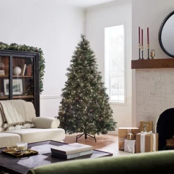 Online 7 ft. Pre-Lit Carolina Pine Tree with Clear Lights Full|Pre-Lit
