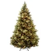 Clearance 6.5 ft. Pre-Lit Carolina Pine Tree with Clear Lights Full|Pre-Lit