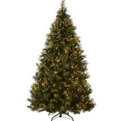 Clearance 6.5 ft. Pre-Lit Carolina Pine Tree with Clear Lights Full|Pre-Lit