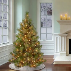 Outlet 4.5 ft. Pre-Lit Charleston Pine Tree with Clear Lights Slim|Pre-Lit