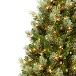 Clearance 9 ft. Pre-Lit Charleston Pine Tree with Clear Lights Full|Pre-Lit