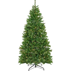 Hot 7.5 ft. Pre-Lit Chesterfield Spruce Tree with Clear Lights Full|Pre-Lit