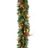 Sale 9 ft. Pre-Lit Classical Collection Garland with Clear Lights and Holly Leaves Pre-Lit Christmas Garlands|7-10 Feet Christmas Garlands