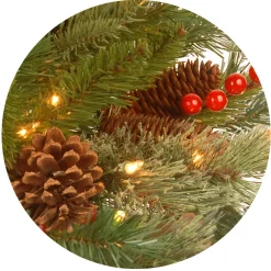 New 6 ft. Pre-Lit Colonial Collection Slim Tree with Clear Lights Slim|Pre-Lit