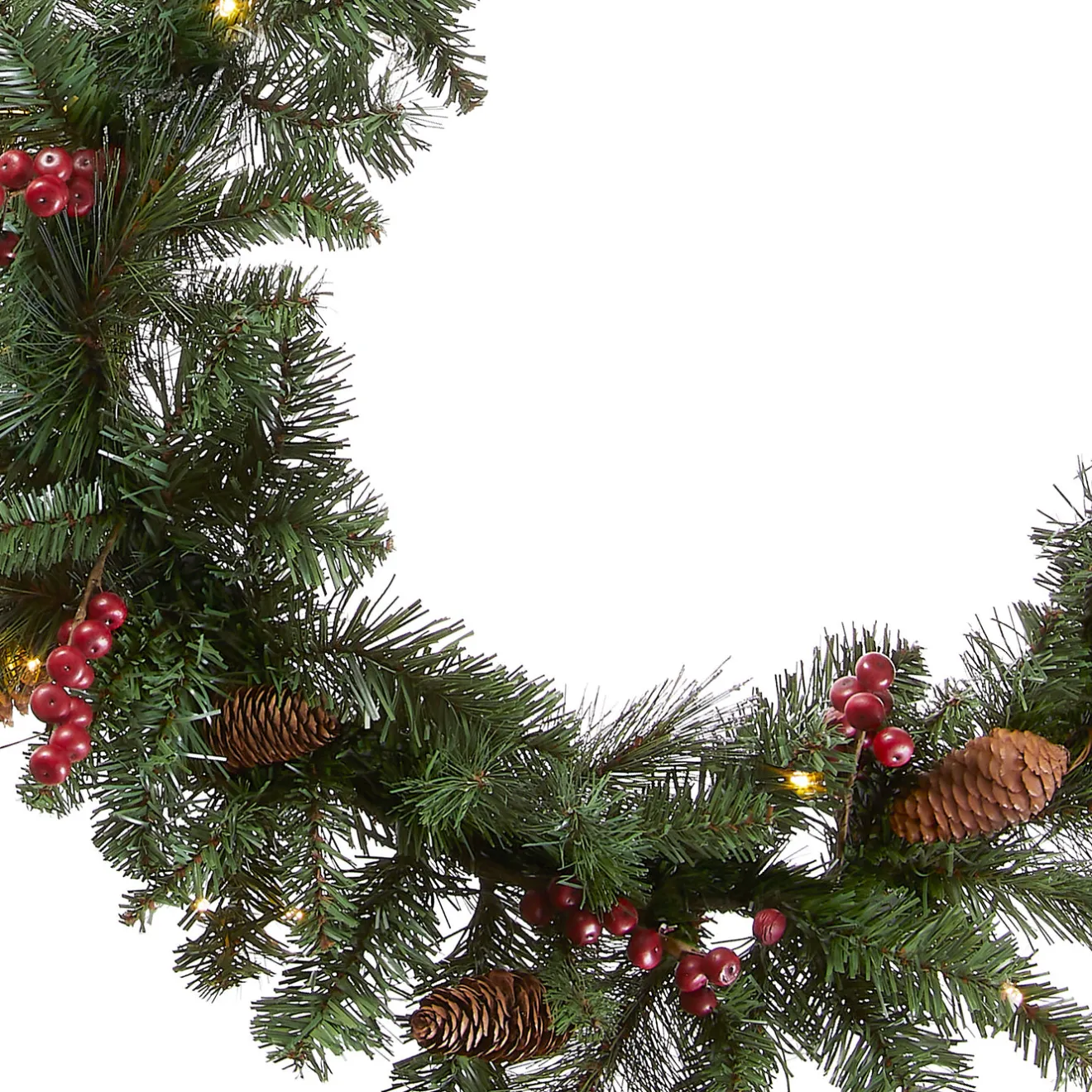 Hot 9 ft. Pre-Lit Crestwood Spruce Garland with LED Lights Pre-Lit Christmas Garlands|7-10 Feet Christmas Garlands