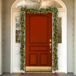 Hot 9 ft. Pre-Lit Crestwood Spruce Garland with LED Lights Pre-Lit Christmas Garlands|7-10 Feet Christmas Garlands