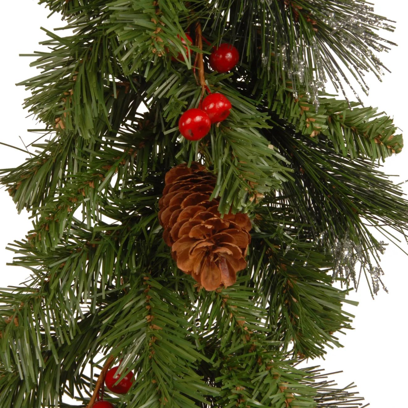 Hot 9 ft. Pre-Lit Crestwood Spruce Garland with LED Lights Pre-Lit Christmas Garlands|7-10 Feet Christmas Garlands