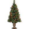 Clearance 4 ft. Pre-Lit Crestwood Spruce Tree with Clear Lights Entrance|Pre-Lit