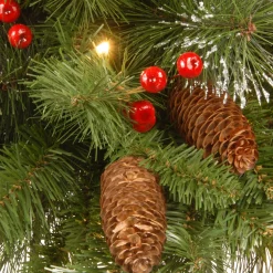 Clearance 4 ft. Pre-Lit Crestwood Spruce Tree with Clear Lights Entrance|Pre-Lit
