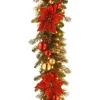 Hot 9 ft. Pre-Lit Decorative Collection Holiday Garland with Clear Lights Pre-Lit Christmas Garlands|7-10 Feet Christmas Garlands
