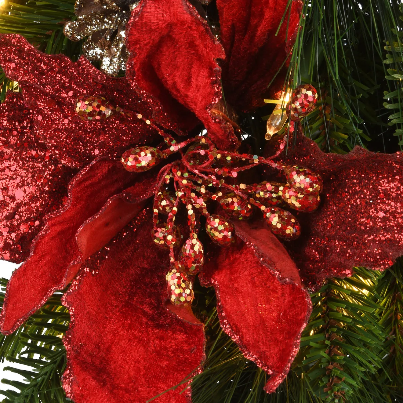 Discount 9 ft. Pre-Lit Decorative Collection Garland with Clear Lights Pre-Lit Christmas Garlands|7-10 Feet Christmas Garlands