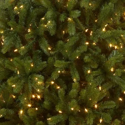 Clearance 7.5 ft. Pre-Lit Deluxe Downswept Douglas Fir Tree with PowerConnect Dual Color LED Lights Full|Pre-Lit