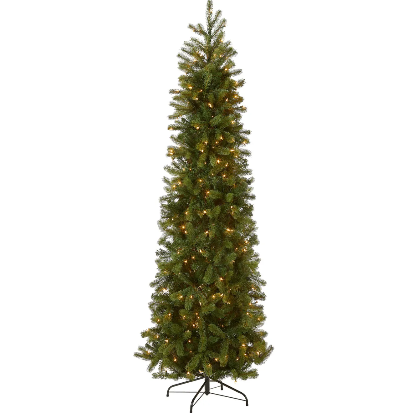 Best 7.5 ft. Pre-Lit Downswept Douglas Fir Pencil Slim Tree with Clear Lights Pre-Lit|7 To 7.5 Feet