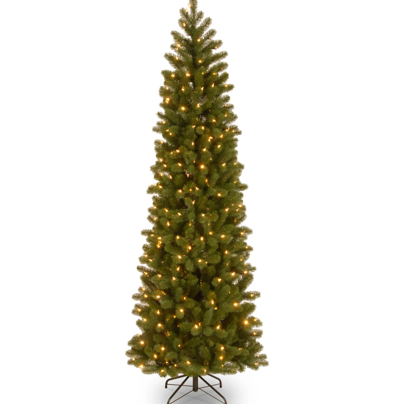 Best 7.5 ft. Pre-Lit Downswept Douglas Fir Pencil Slim Tree with Clear Lights Pre-Lit|7 To 7.5 Feet