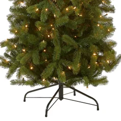 Hot 6.5 ft. Pre-Lit Downswept Douglas Fir Pencil Slim Tree with Clear Lights Pencil Slim|Pre-Lit