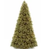 New 12 ft. Pre-Lit Downswept Douglas Fir Tree with Clear Lights Full|Pre-Lit