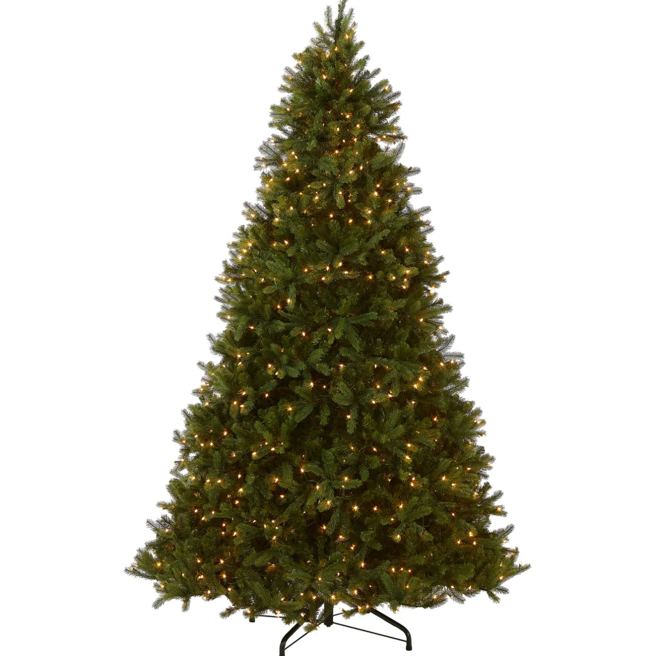 New 12 ft. Pre-Lit Downswept Douglas Fir Tree with Clear Lights Full|Pre-Lit