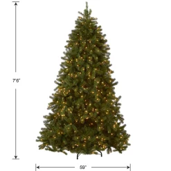 Best 7.5 ft. Pre-Lit Downswept Douglas Fir Tree with 750 Clear Lights & 1867 Branch Tips Full|Pre-Lit