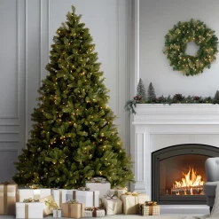 Clearance 7.5 ft. Pre-Lit Downswept Douglas Fir Tree with 750 Dual Color LED Lights Full|Pre-Lit