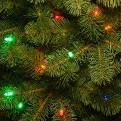 New 12 ft. Pre-Lit Downswept Douglas Fir Pencil Slim Tree with Dual Color LED Lights Pencil Slim|Pre-Lit
