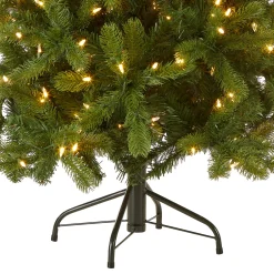 Sale 4.5 ft. Pre-Lit Downswept Douglas Fir Tree with Dual Color LED Lights Full|Pre-Lit